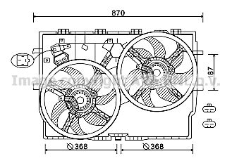 AVA QUALITY COOLING ventiliatorius, radiatoriaus FT7587